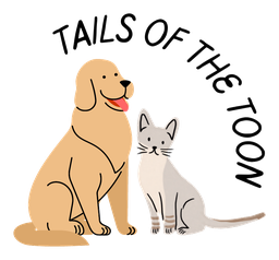 Tails of the Toon logo: an illustrated dog and cat